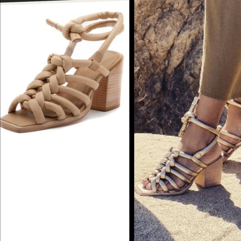 WAL & PAI HELEN TUBULAR CAGE SANDAL, NUDE 38